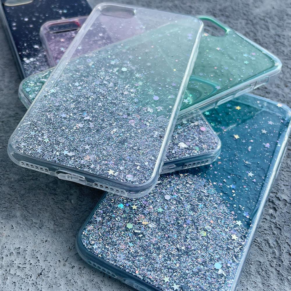 Wozinsky Star Glitter silikonowe etui do Samsung Galaxy A72 4G - Przeźroczysty