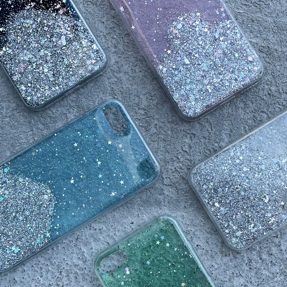 Wozinsky Star Glitter silikonowe etui do Samsung Galaxy A72 4G - Przeźroczysty
