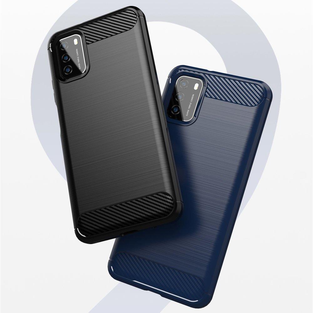 Etui Carbon Shield do Xiaomi Poco M3 - Niebieski
