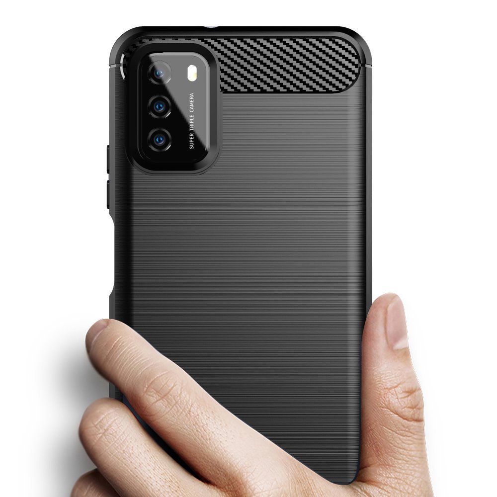 Etui Carbon Shield do Xiaomi Poco M3 - Niebieski
