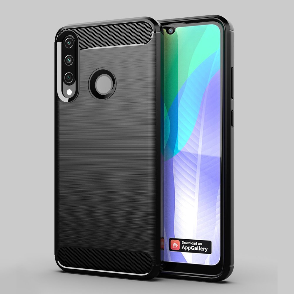 Etui Carbon Shield do Huawei Y6P - Niebieski