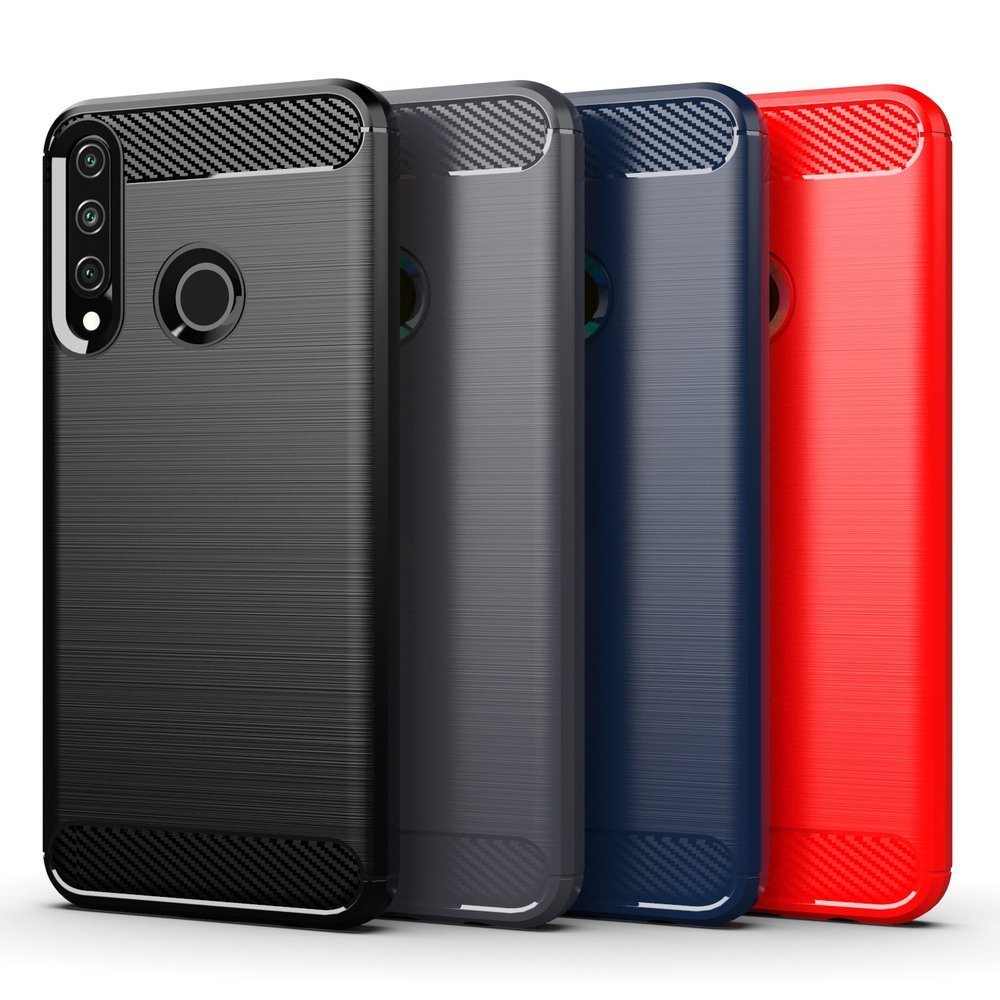 Etui Carbon Shield do Huawei Y6P - Niebieski