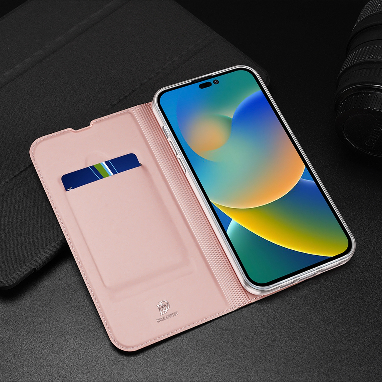Etui książkowe DUX DUCIS Skin Pro do Apple iPhone 14 Pro Max - Różowy