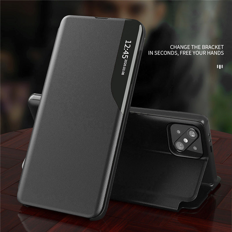 Etui książkowe eleganckie View Case dla Xiaomi Redmi 10C - Czarny