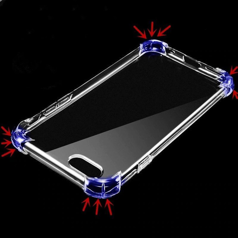 Silikonowe etui ze wzmocnionymi krawędziami dla Apple iPhone 14 - Przeźroczysty