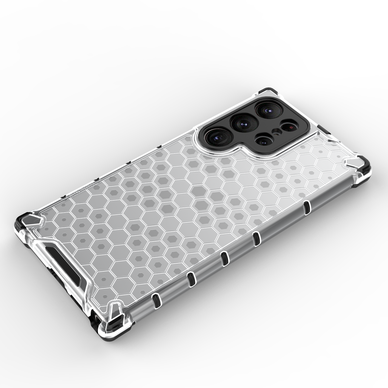 Honeycomb pancerne etui z ramem silikonowym dla Samsung Galaxy S23 Ultra - Czarny