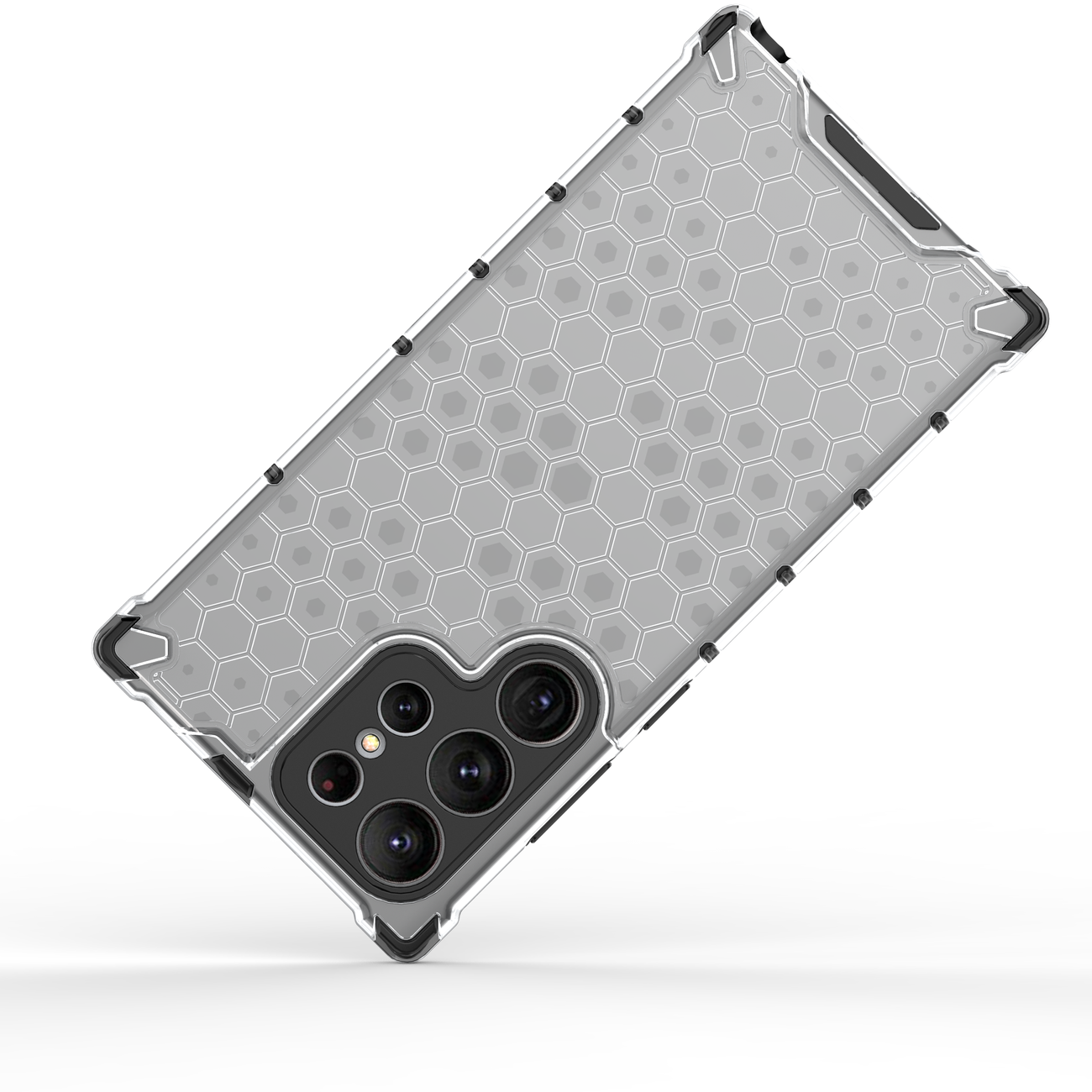 Honeycomb pancerne etui z ramem silikonowym dla Samsung Galaxy S23 Ultra - Czarny