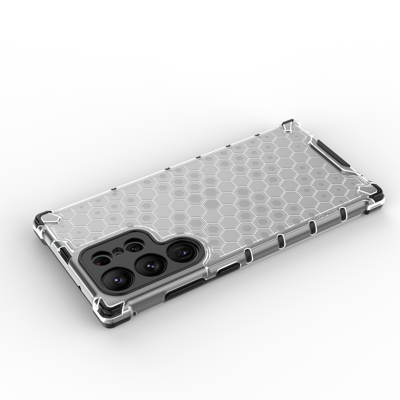Honeycomb pancerne etui z ramem silikonowym dla Samsung Galaxy S23 Ultra - Czarny
