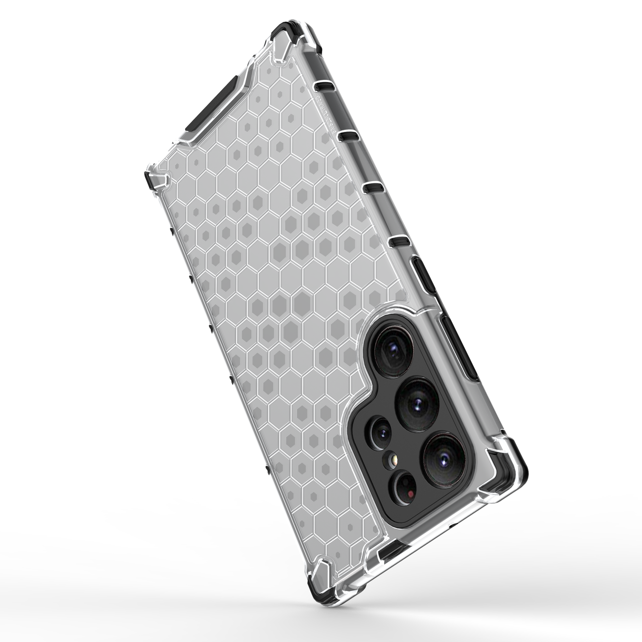 Honeycomb pancerne etui z ramem silikonowym dla Samsung Galaxy S23 Ultra - Czarny