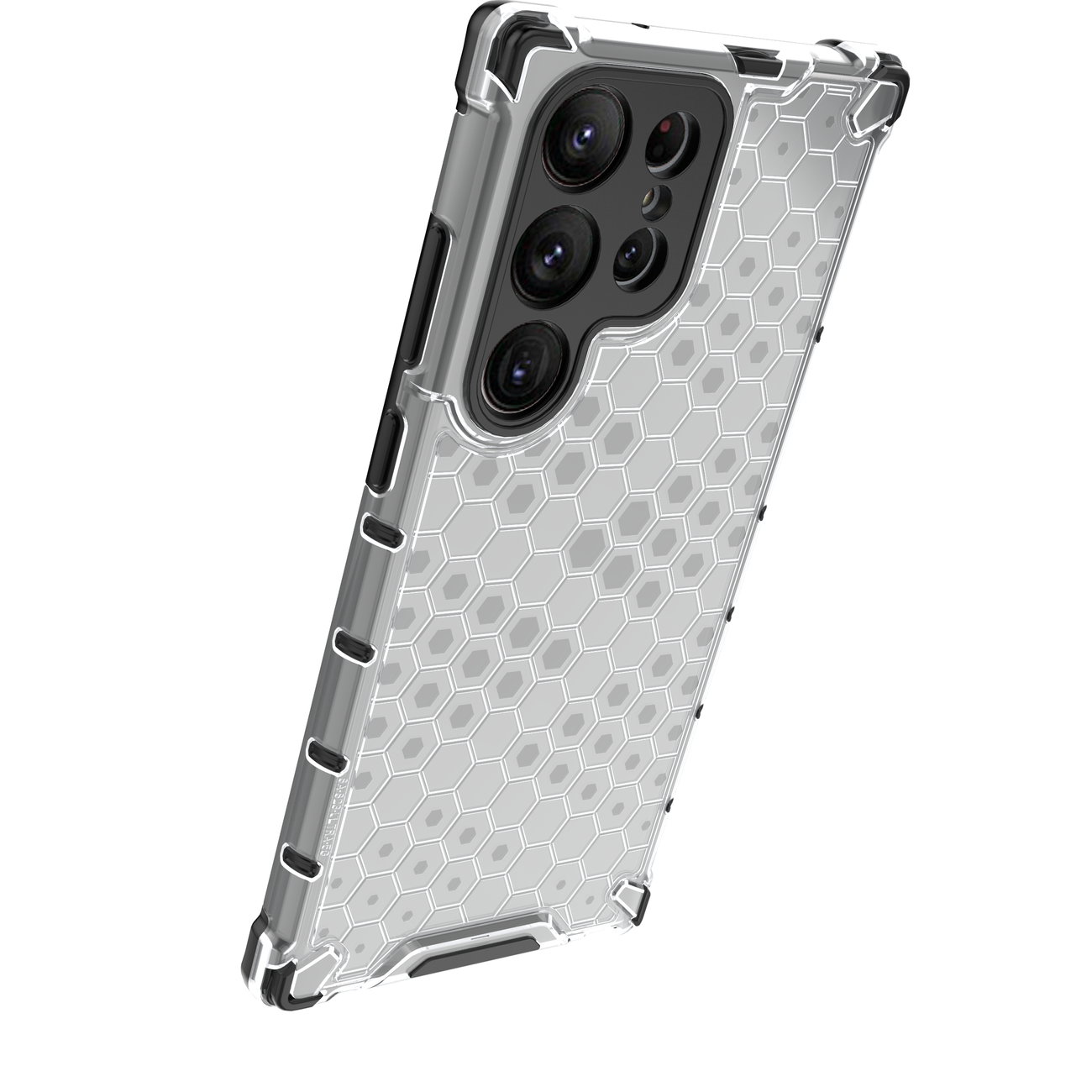Honeycomb pancerne etui z ramem silikonowym dla Samsung Galaxy S23 Ultra - Czarny