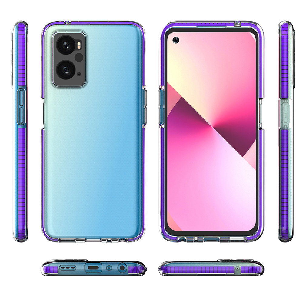 Spring Case clear TPU dla Realme 9i - Czarny
