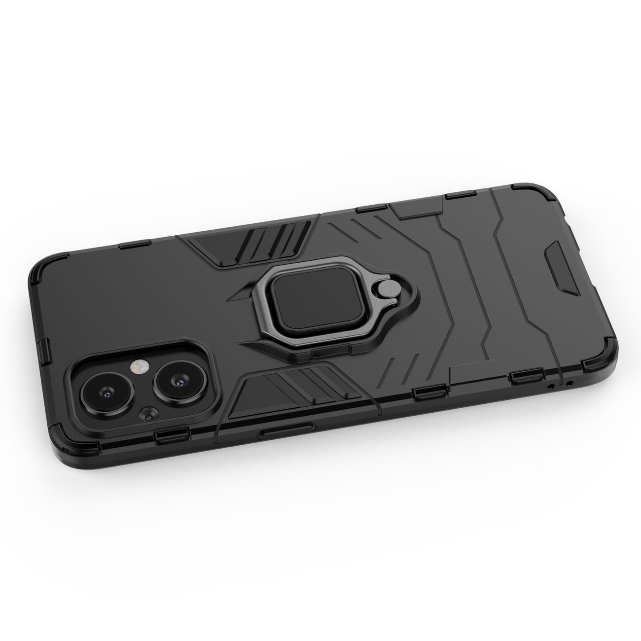 Wytrzymałe etui Ring Armor Case do OnePlus Nord N20 5G - Czarny