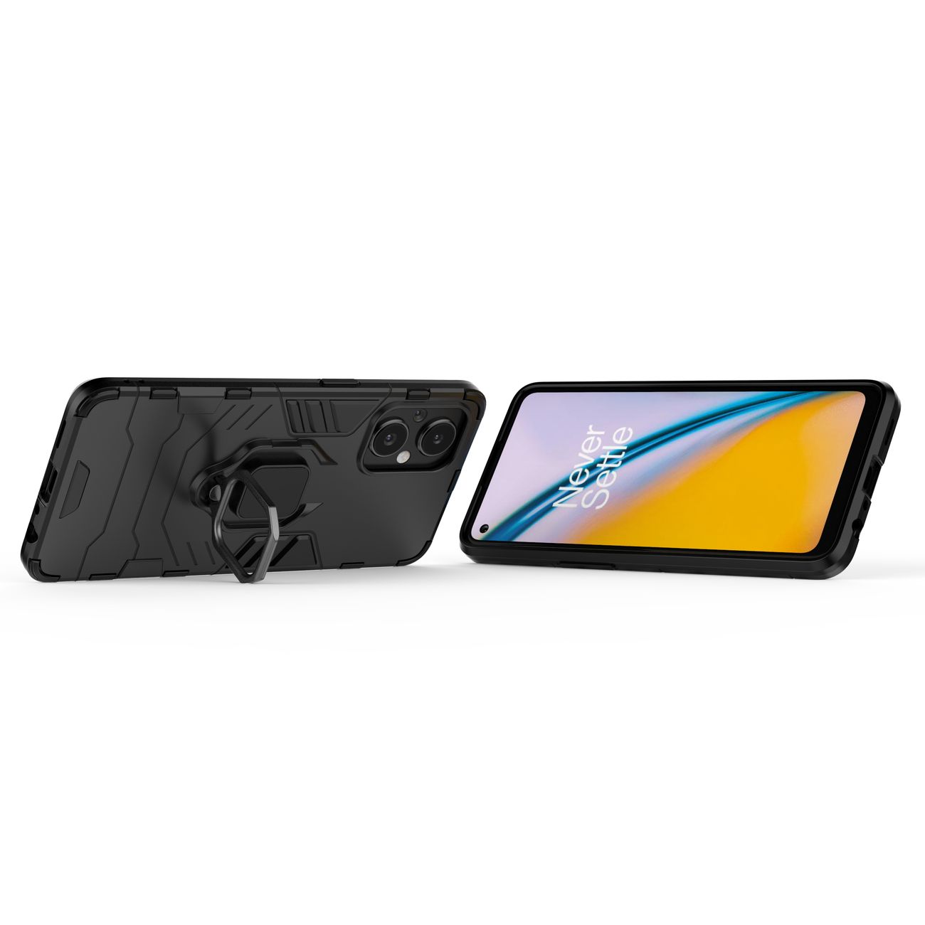 Wytrzymałe etui Ring Armor Case do OnePlus Nord N20 5G - Czarny
