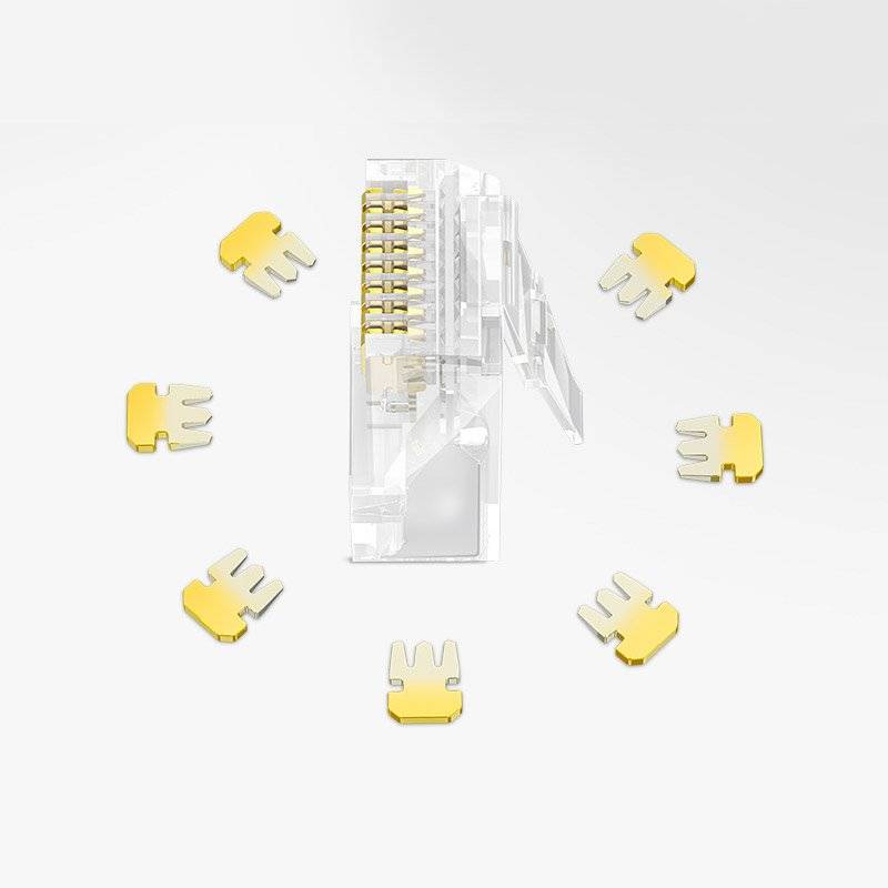 Ugreen 10x złącze RJ45 8P8C Cat6 - Przezroczysty