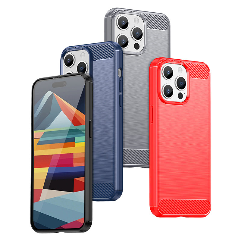 Etui Carbon Shield do Apple iPhone 15 Pro - Czarny