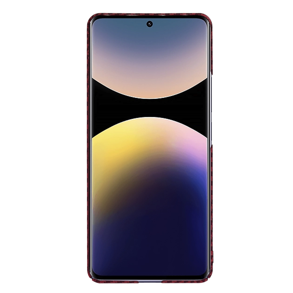Ochronne etui z wzorem karbonowym do Xiaomi Redmi Note 14 Pro+ 5G - Czerwony
