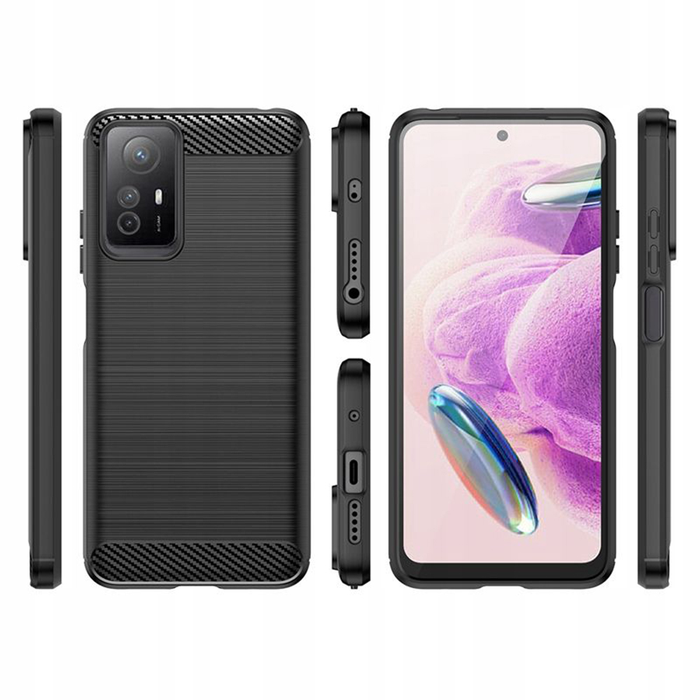 Etui Carbon Shield do Xiaomi Redmi Note 12S - Czarny