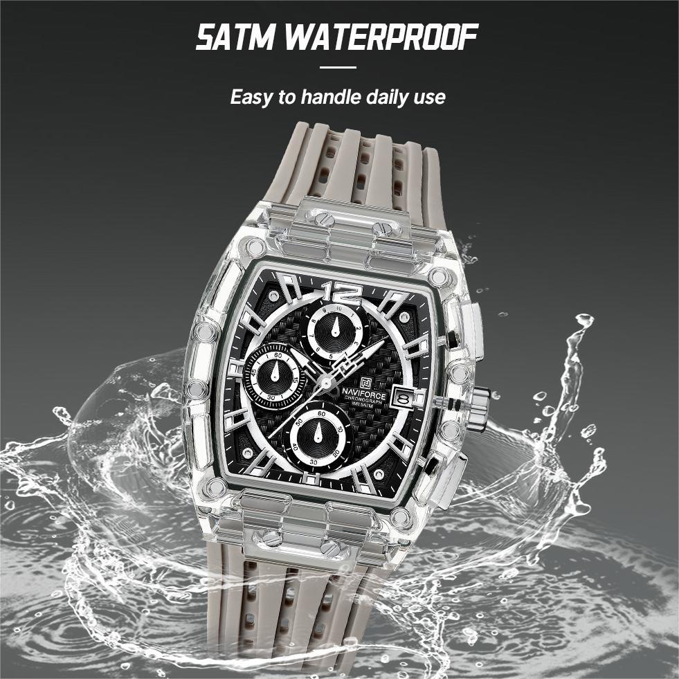 Zegarek NAVIFORCE SI-38617 - Czarny / Srebrny
