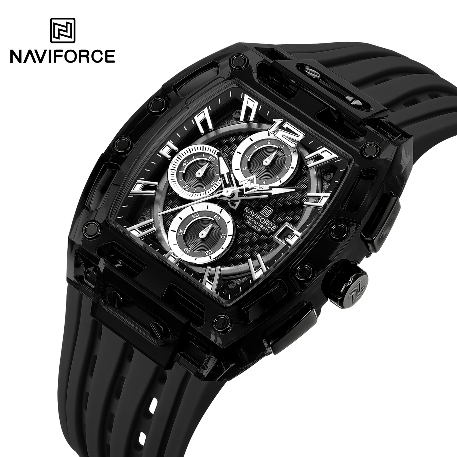Zegarek NAVIFORCE SI-38617 - Czarny / Srebrny