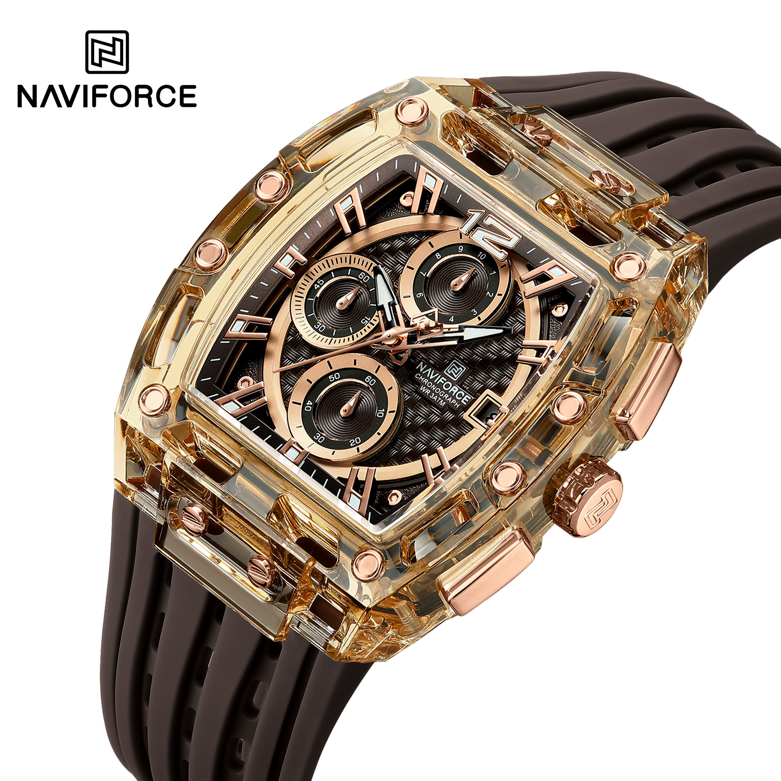 Zegarek NAVIFORCE SI-38617 - Czarny / Srebrny