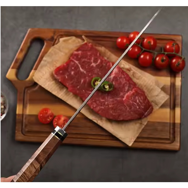 Nóż kuchenny damasceński AI-37312 - Slicer / Zielony
