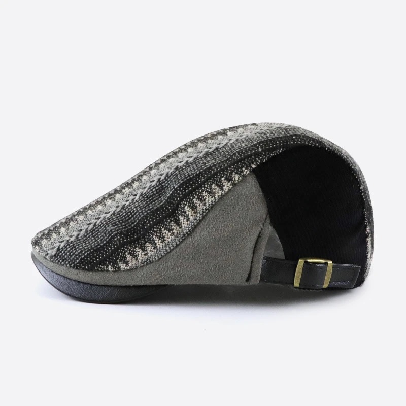 Beret męski EL-26054 - Brązowy