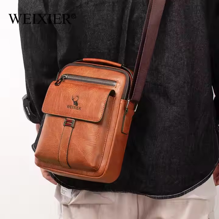 Męska Torba Crossbody WEIXIER EV-40370 - Czarna
