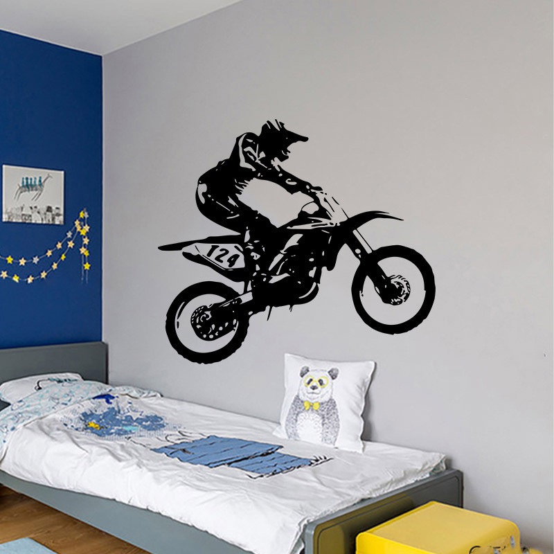 Naklejka ścienna/Tapeta Motocyklista