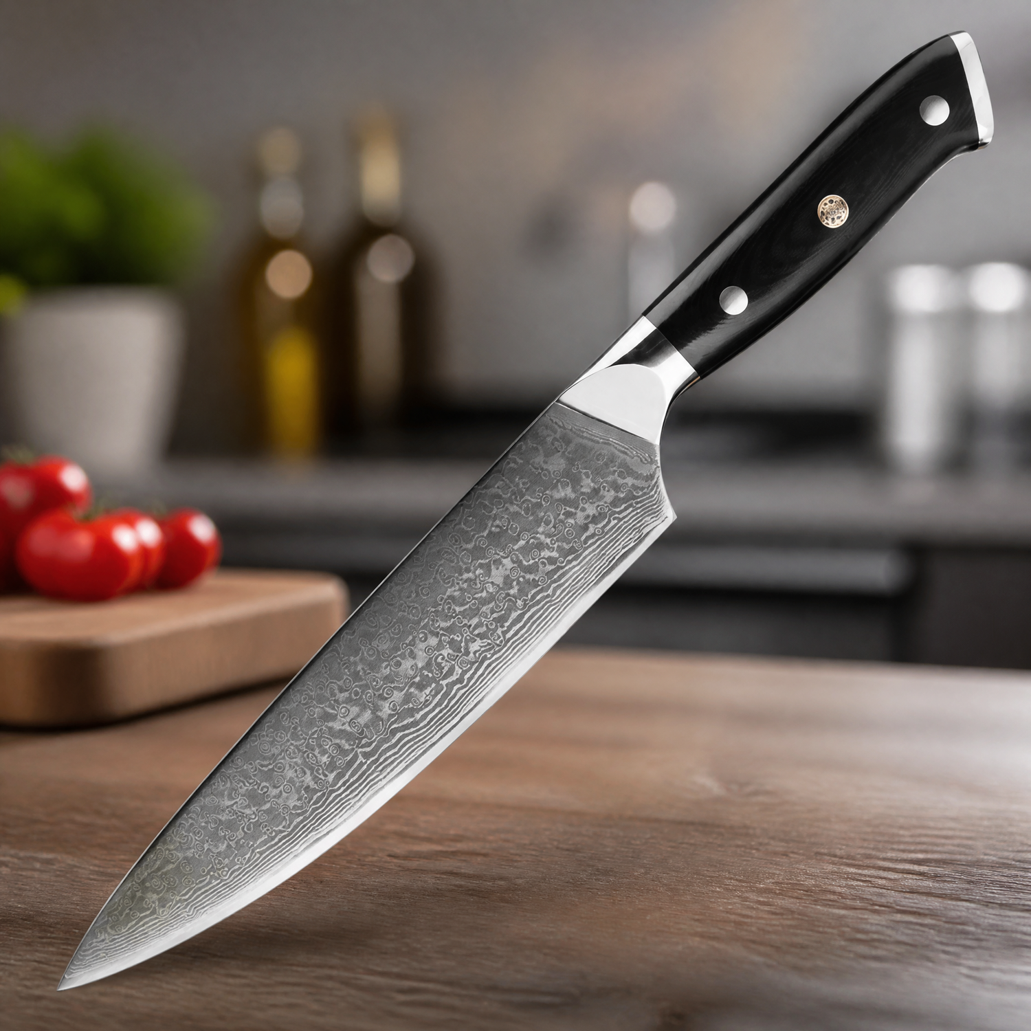 Damastowy nóż kuchenny KX-42116 - Butcher / Czarny