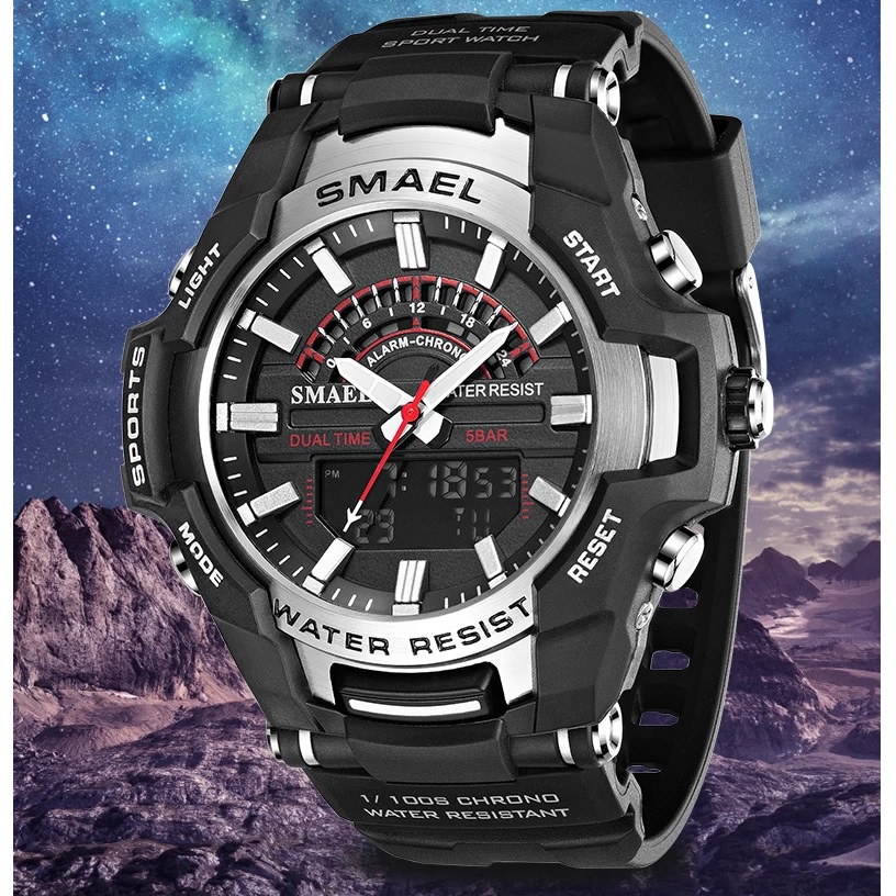Zegarek SMAEL VE-29458 - Czarna / Różowozłoty