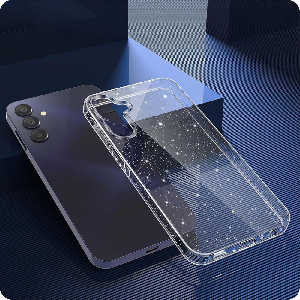 Tech-Protect FlexAir Glitter etui na Xiaomi Redmi Note 14 Pro 5G/Poco X7 5G - Przeźroczysty