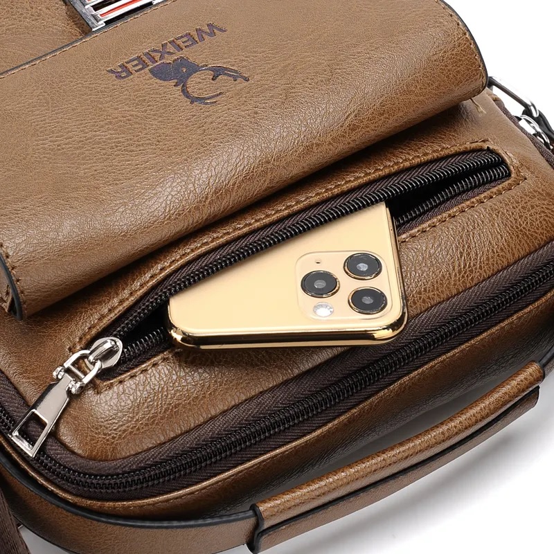 Męska Torba Crossbody WEIXIER EV-40370 - Czarna