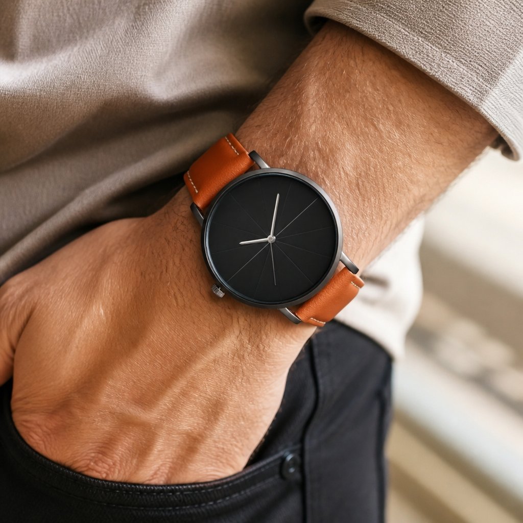 Zegarek QU-12587 - Brązowy