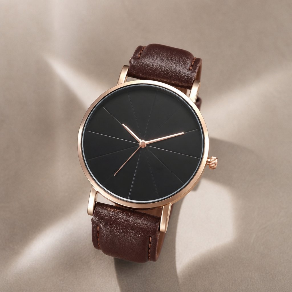 Zegarek QU-12588 - Ciemnobrązowy