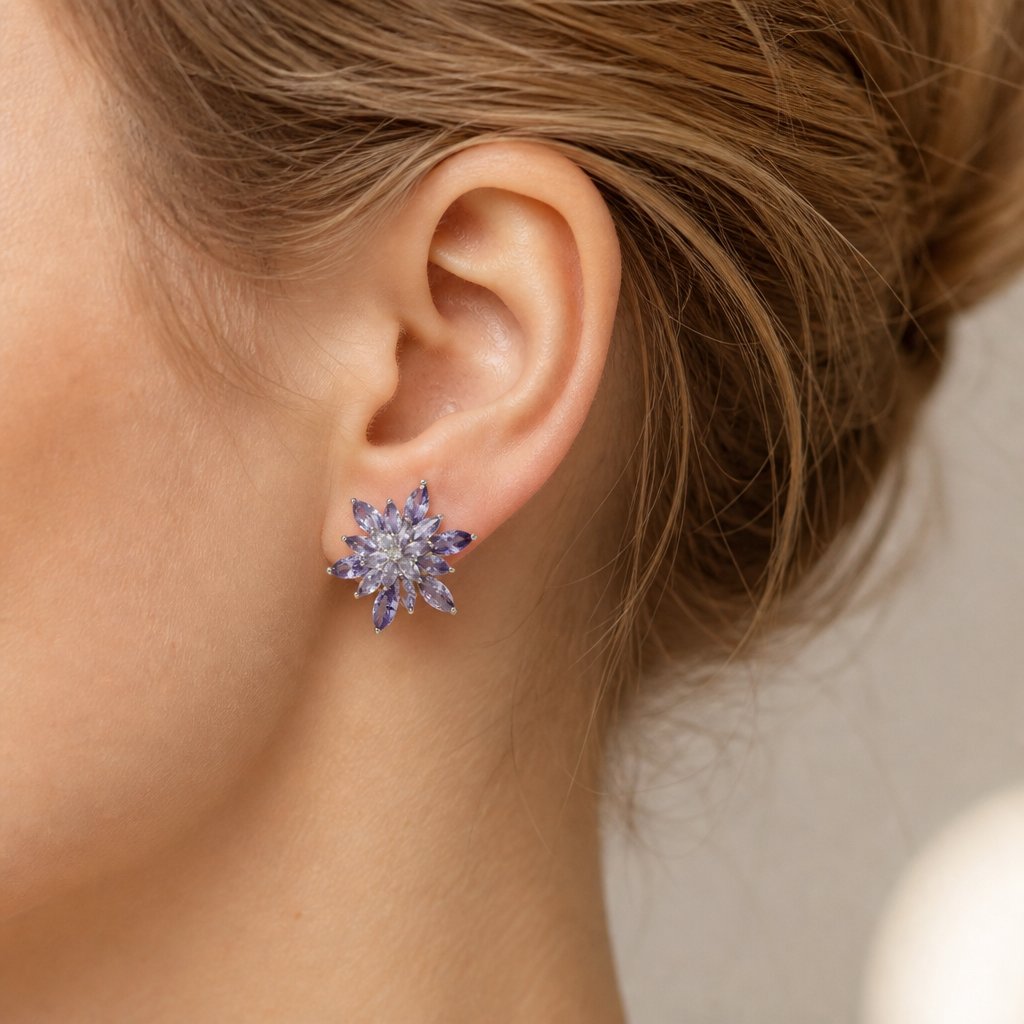 Kolczyki FA-28221 - Fioletowe